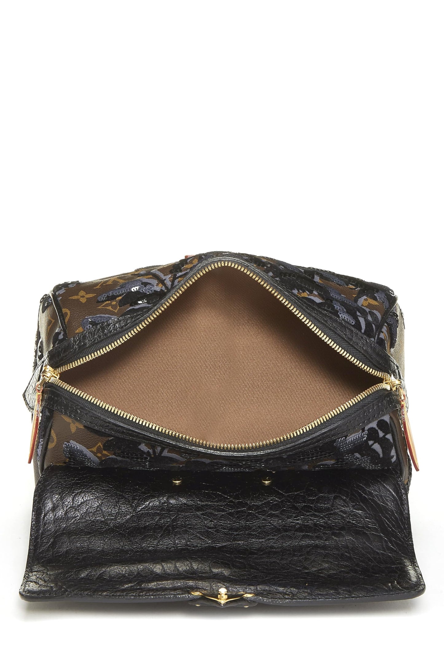 Louis Vuitton,  Monogram Canvas Fleur De Jais Carro l Bag, Brown
