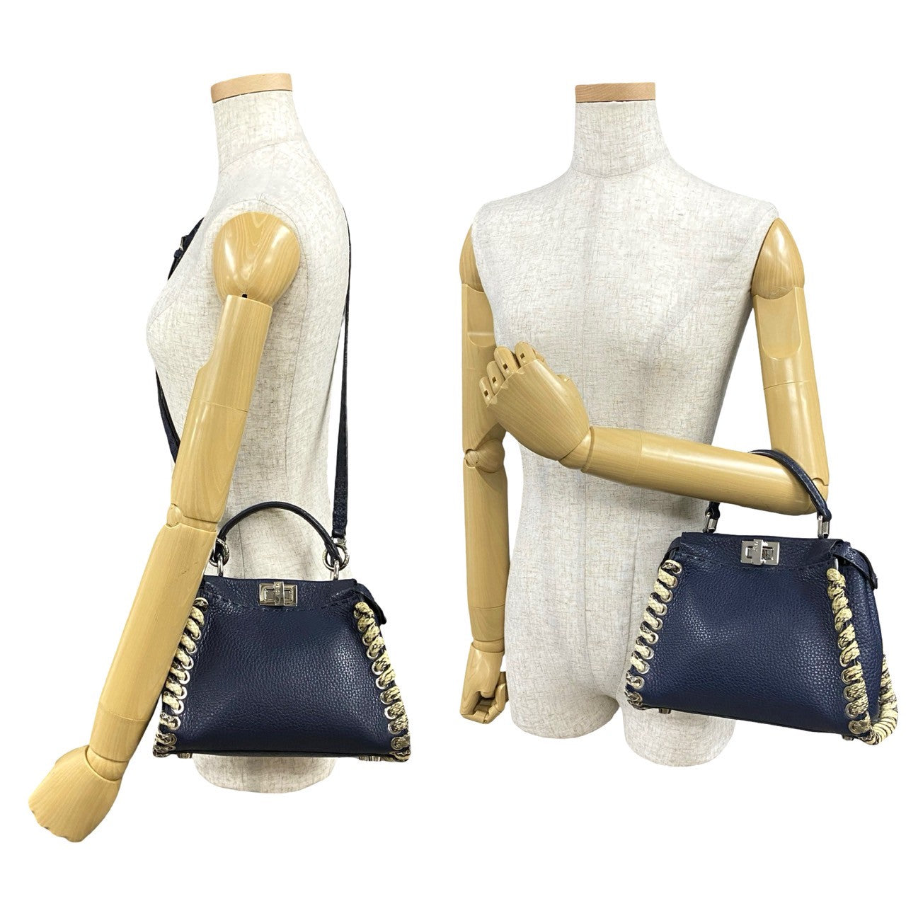 Fendi Peekaboo 2Way Bag Python Mini Travel Bag