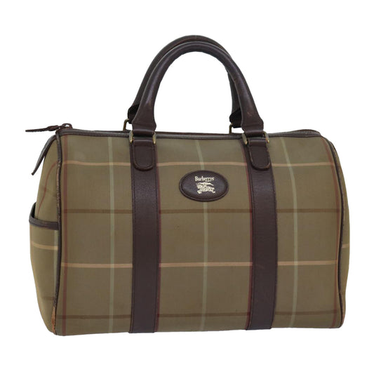 Burberry Luxury ss Nova Check Boston Bag Auth Canvas Beige Travel Bag