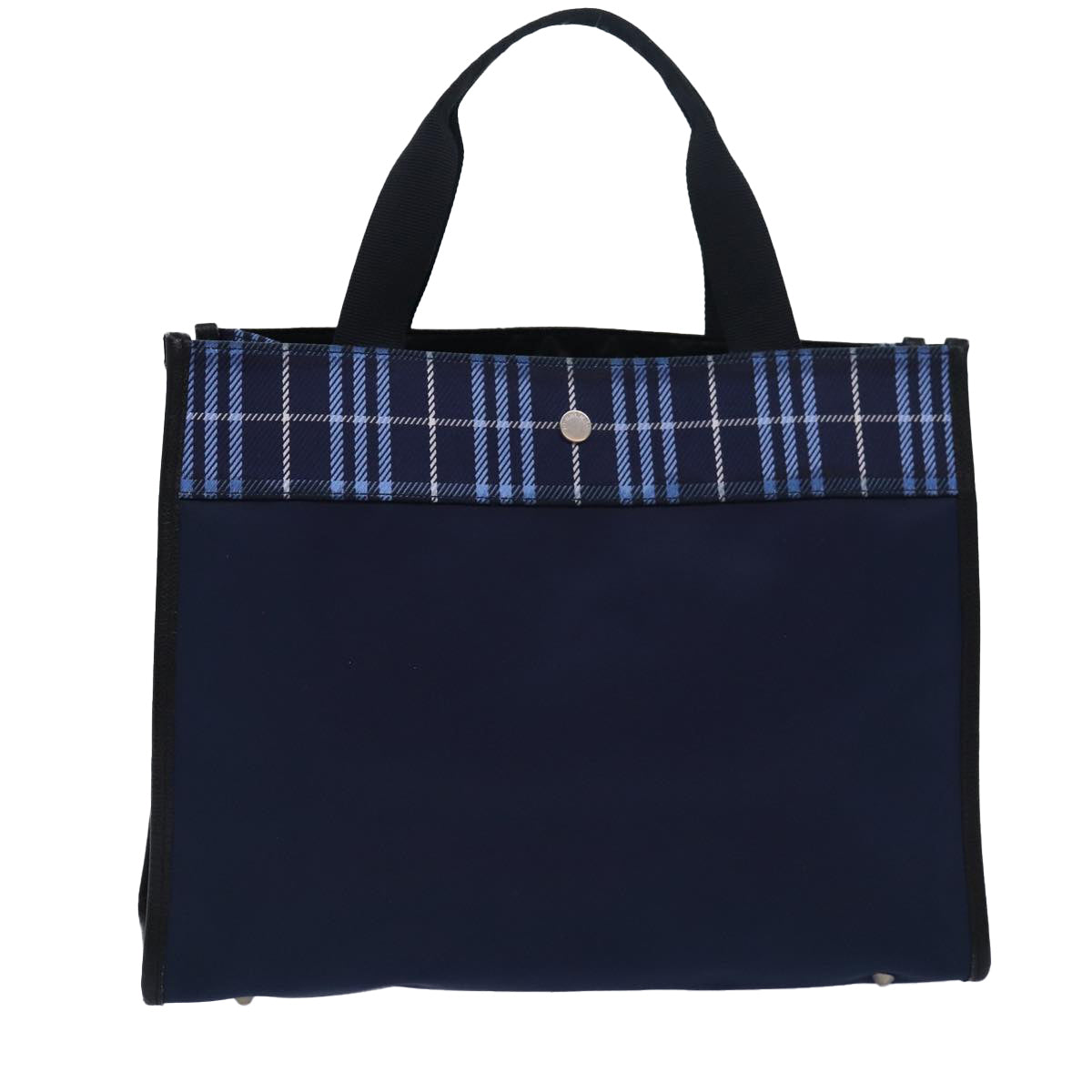Burberry Luxury Tote Bag Auth Nylon Navy