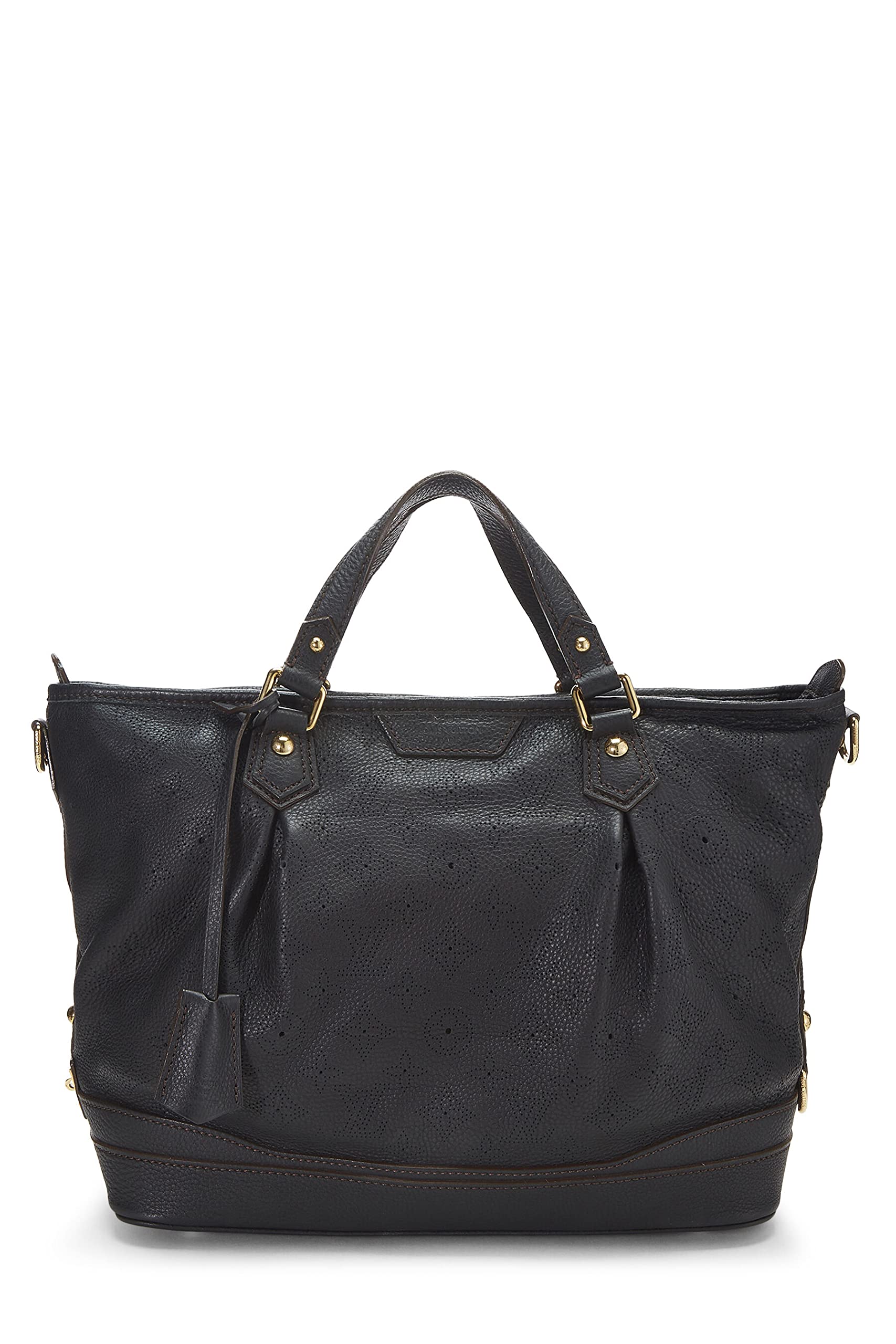 Louis Vuitton,  Black Monogram Mahina Leather Stellar PM, Black