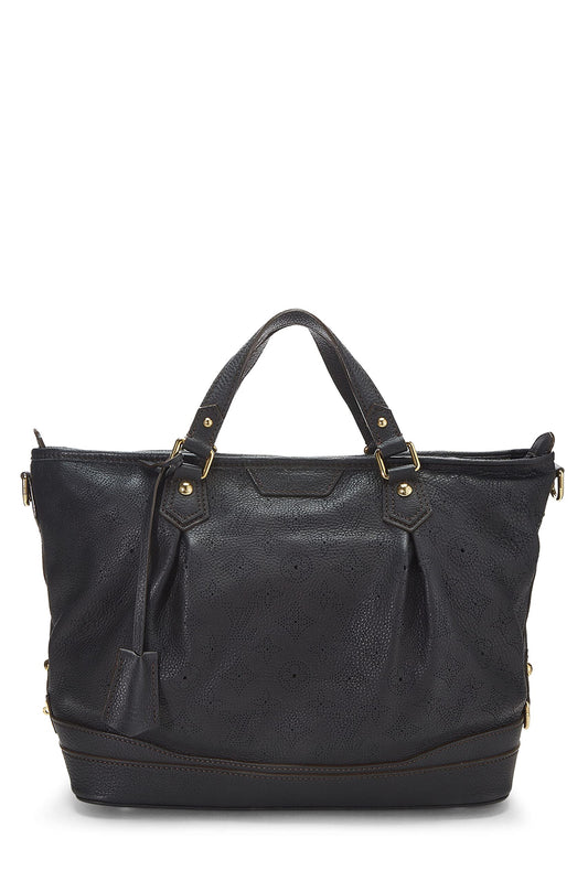 Louis Vuitton,  Black Monogram Mahina Leather Stellar PM, Black