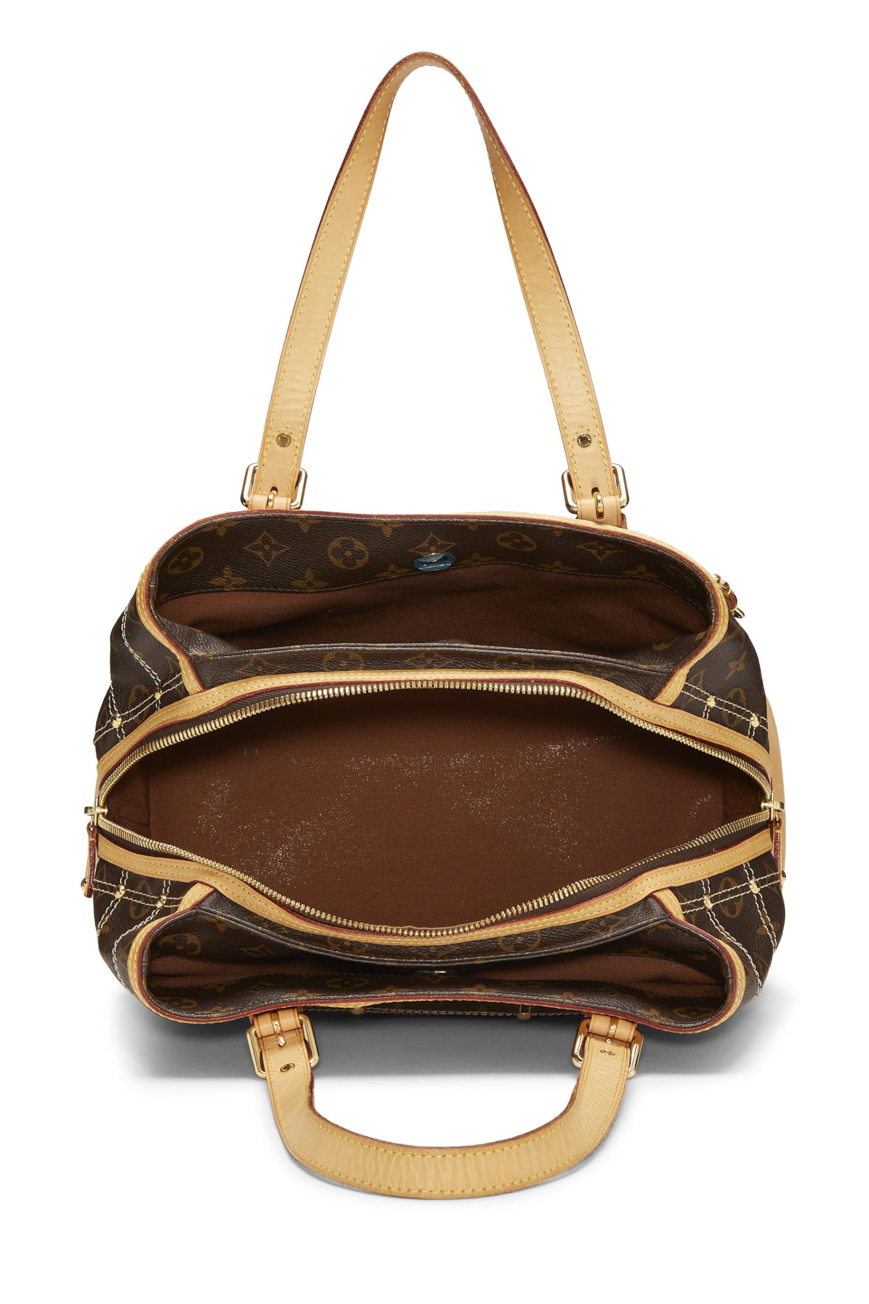 Louis Vuitton,  Monogram Canvas Riveting Shoulder Bag, Brown