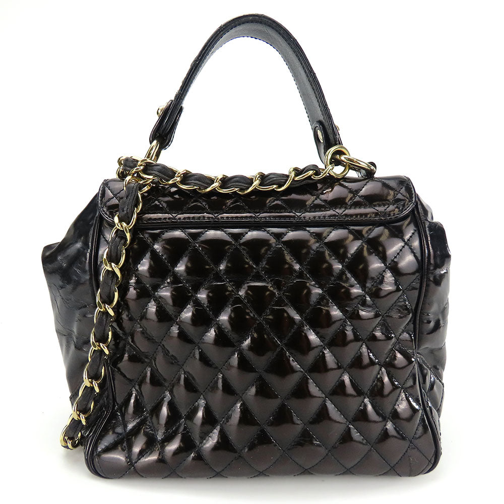 Chanel enamel Black Handbag