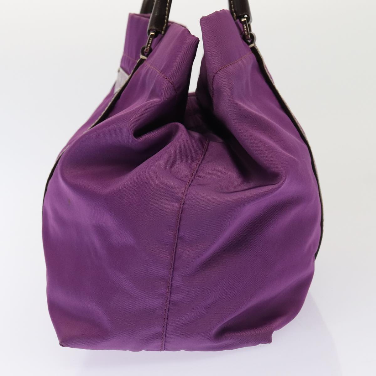 Prada Hand Bag Auth Nylon Purple Travel Bag Purple Auth 81749