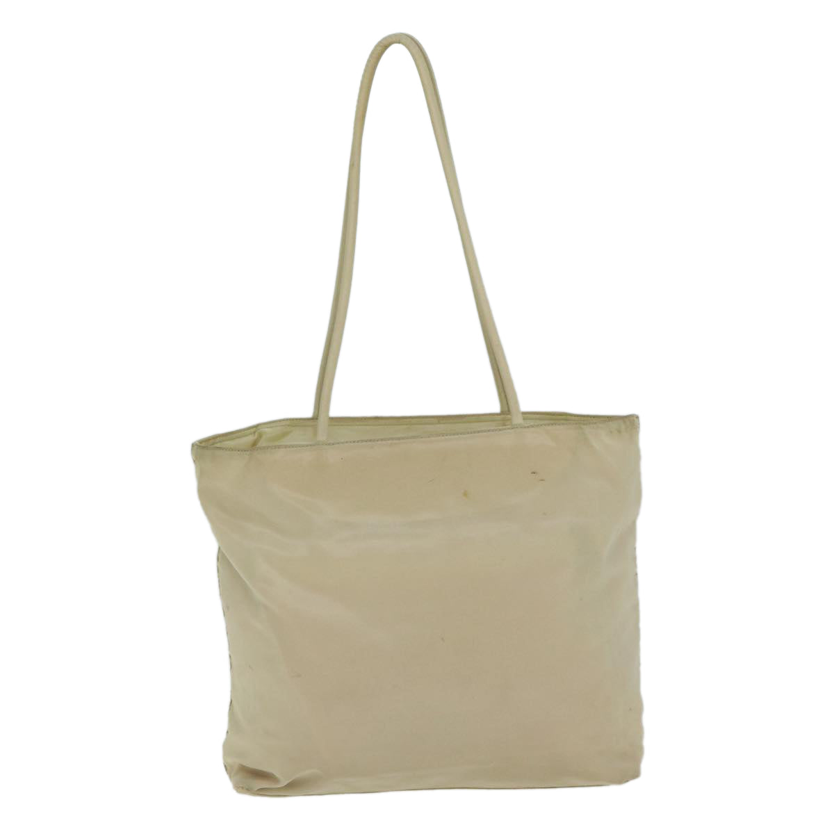 Prada Shoulder Bag Auth Nylon White White Auth 81753
