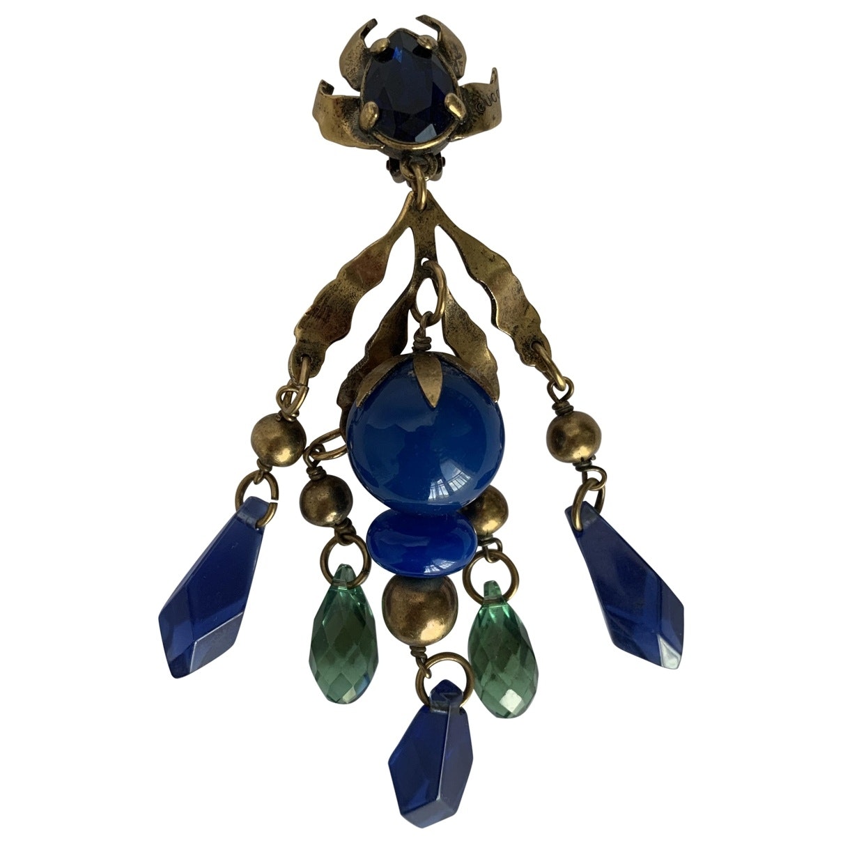 Gucci Blue Metal Earrings
