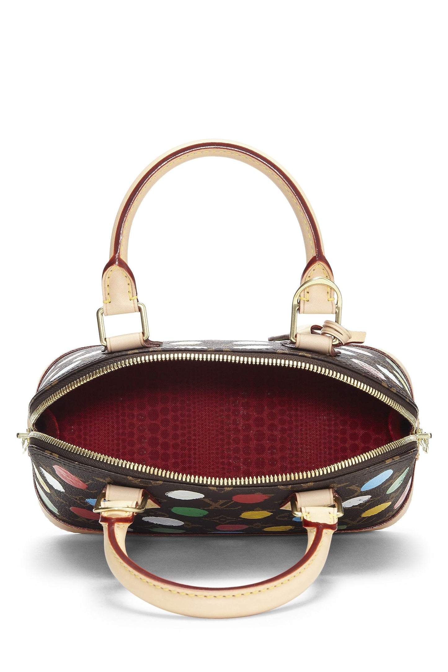 Louis Vuitton,  Yayoi Kusama x Louis Vuitton Monogram Canvas 3D Dots Alma BB, Brown