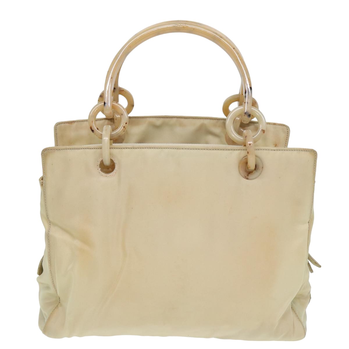 Prada Hand Bag Auth Nylon Beige Travel Bag Beige Auth 81812