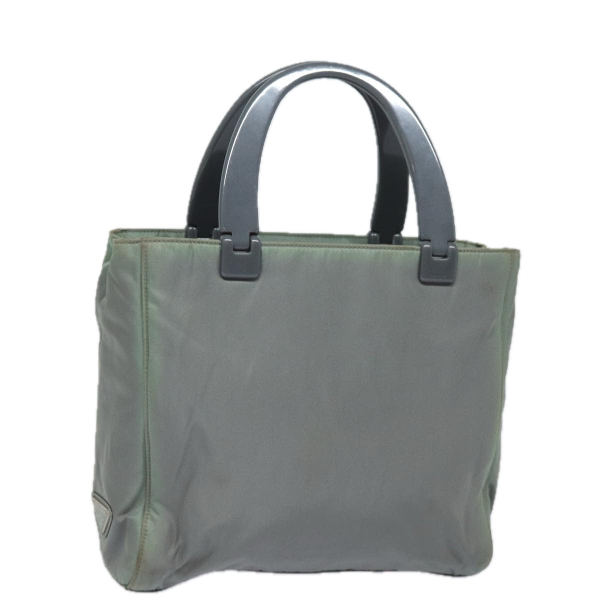 Prada Hand Bag Auth Nylon Gray Travel Bag Gray Auth 81833