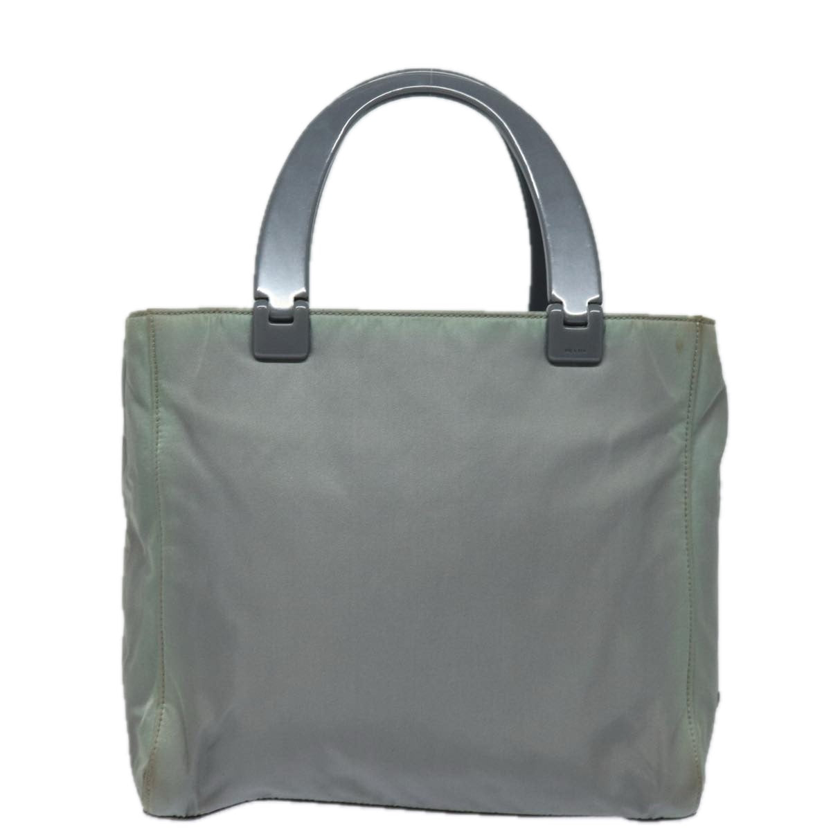 Prada Hand Bag Auth Nylon Gray Travel Bag Gray Auth 81833