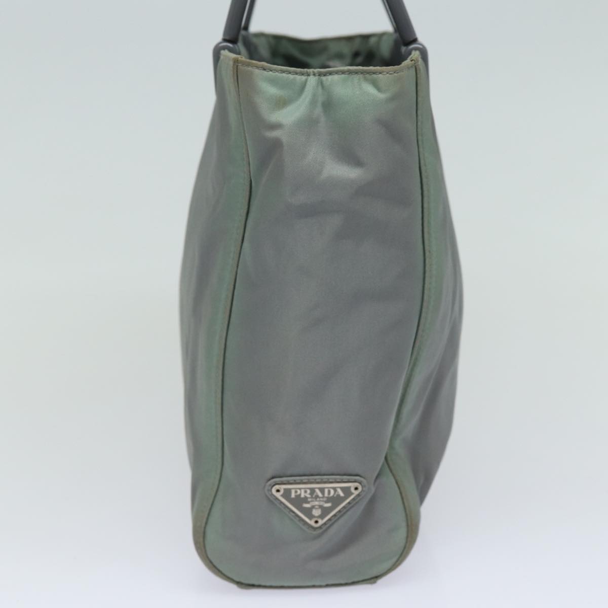 Prada Hand Bag Auth Nylon Gray Travel Bag Gray Auth 81833