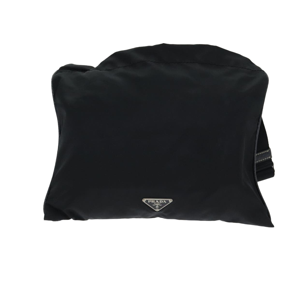 Prada Shoulder Bag Auth Nylon Black Black Auth 81867
