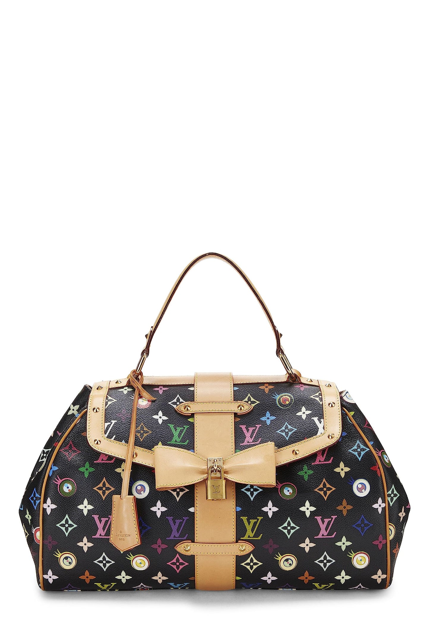 Louis Vuitton,  Takashi Murakami x Louis Vuitton Black Monogram Multicolore Eye Love Sac Retro GM, Black