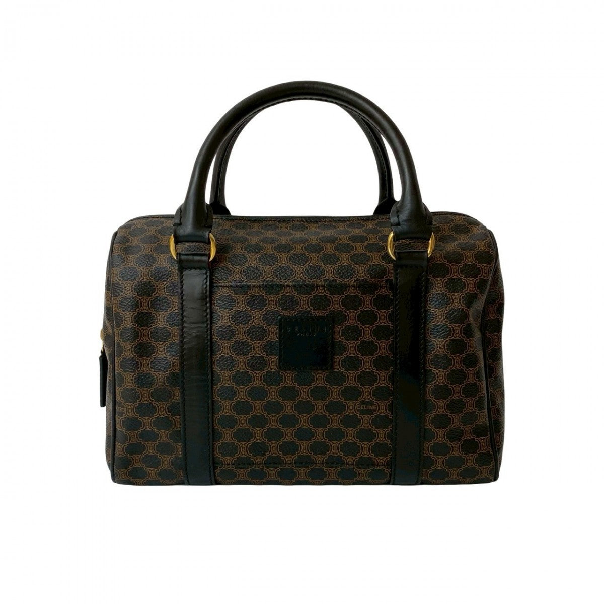 Pvc Macadam Blason Triomphe Women Leather Black Travel Bag Triomphe Women