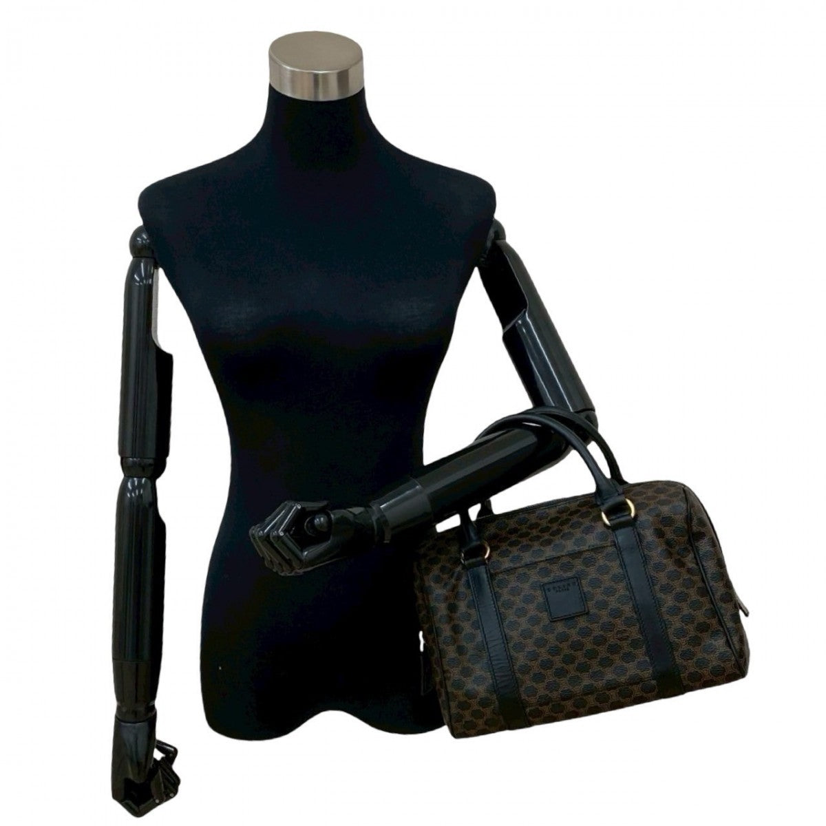 Pvc Macadam Blason Triomphe Women Leather Black Travel Bag Triomphe Women