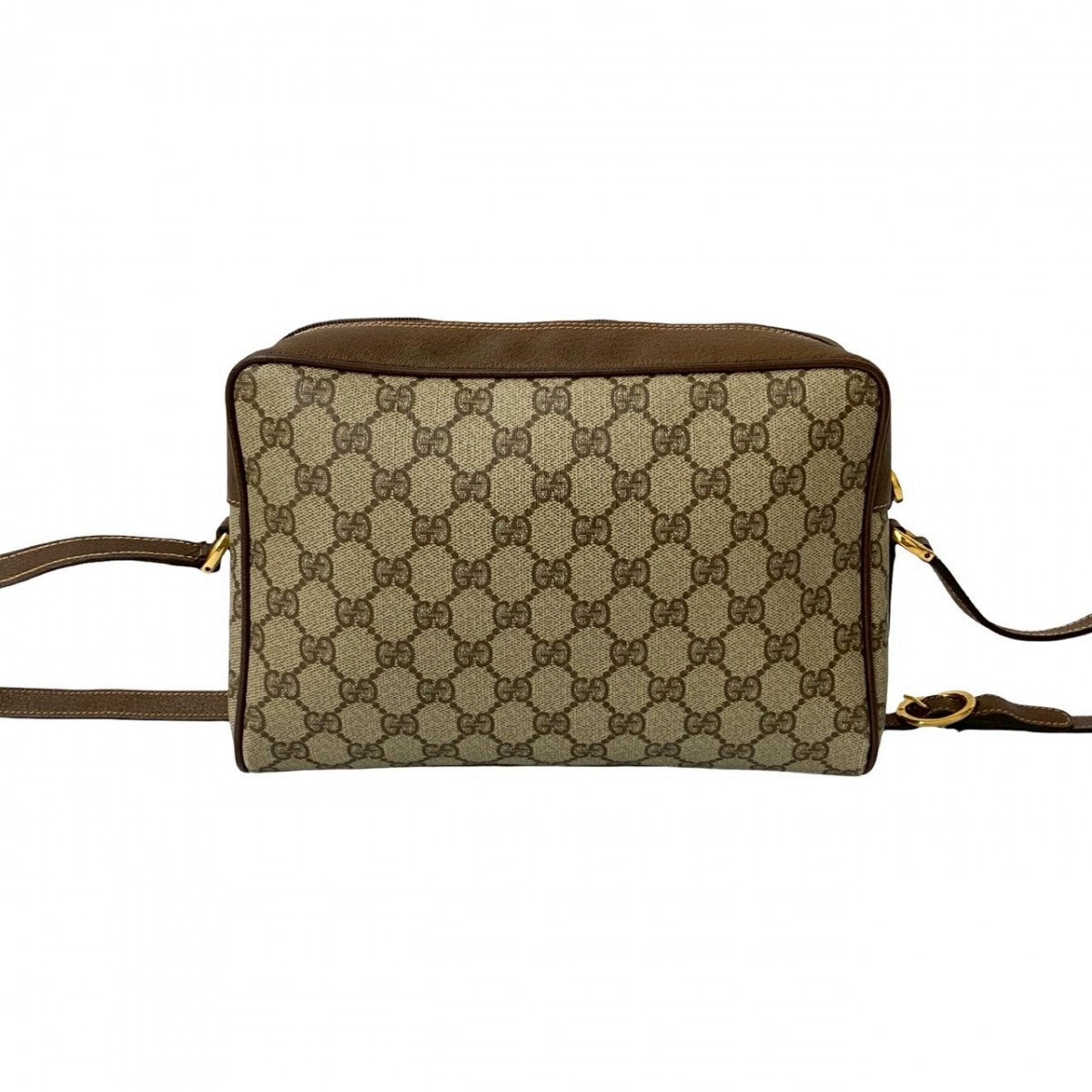Gucci PVC GG Metal Sherry line Leather Brown Logo Shoulder Bag