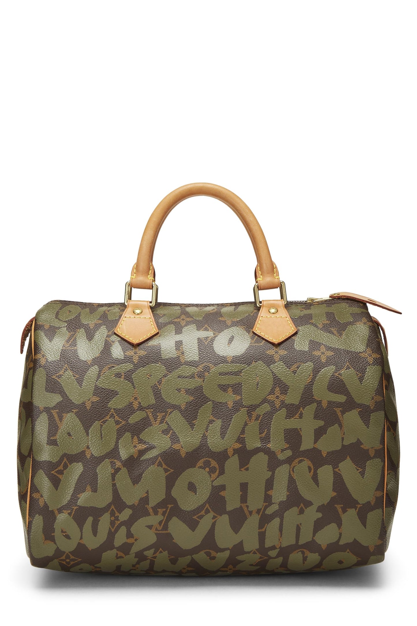 Louis Vuitton,  Stephen Spro  x Louis Vuitton Monogram Green Graffiti Speedy 30, Green