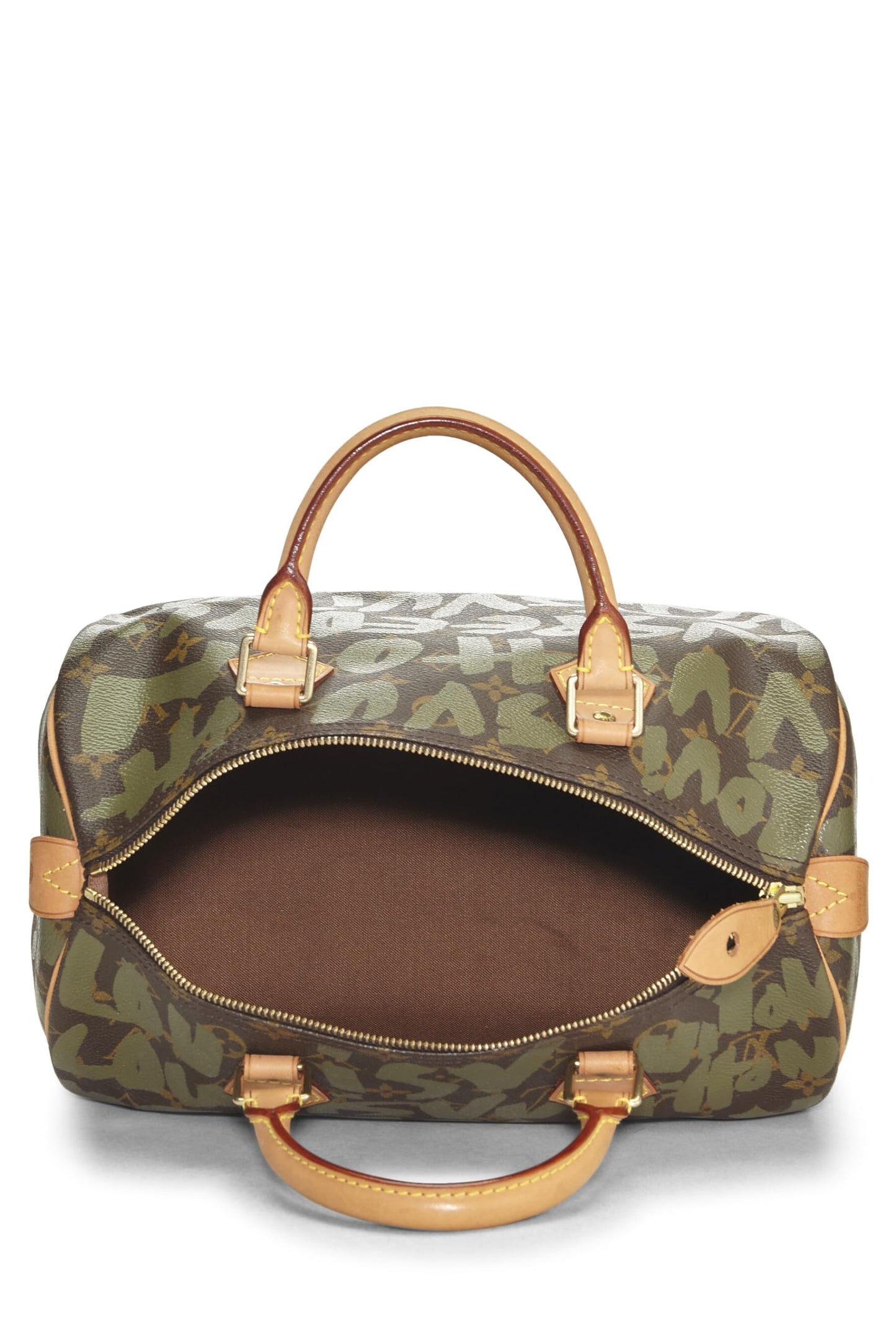 Louis Vuitton,  Stephen Spro  x Louis Vuitton Green Graffiti Speedy 30, Green