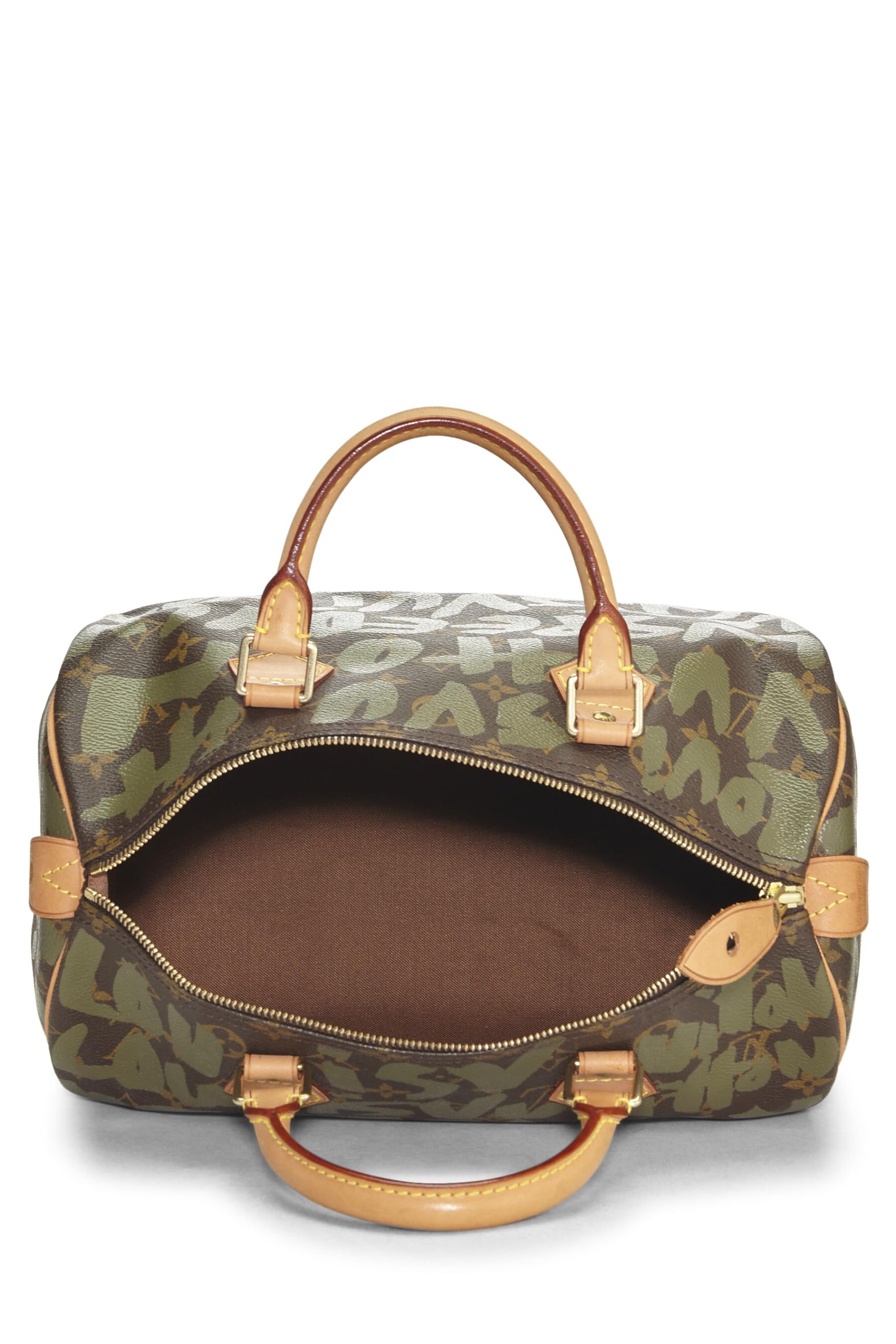 Louis Vuitton,  Stephen Spro  x Louis Vuitton Green Graffiti Speedy 30, Green