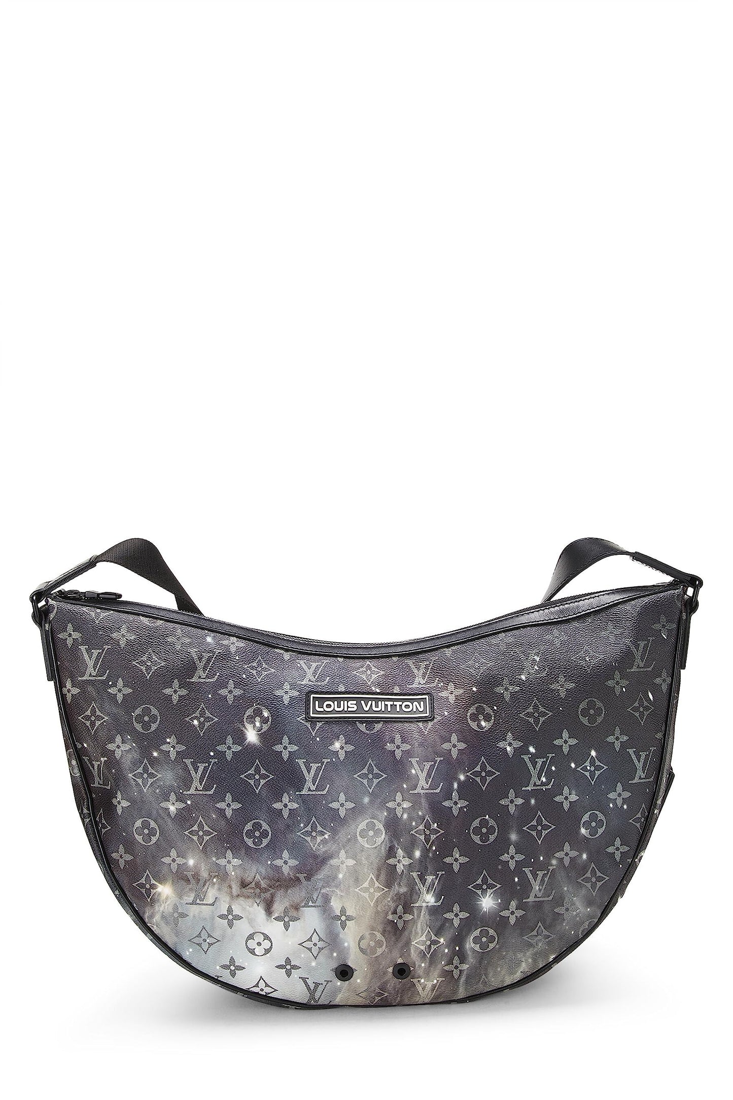 Louis Vuitton,  Black Monogram Galaxy Hobo Messenger Bag, Black