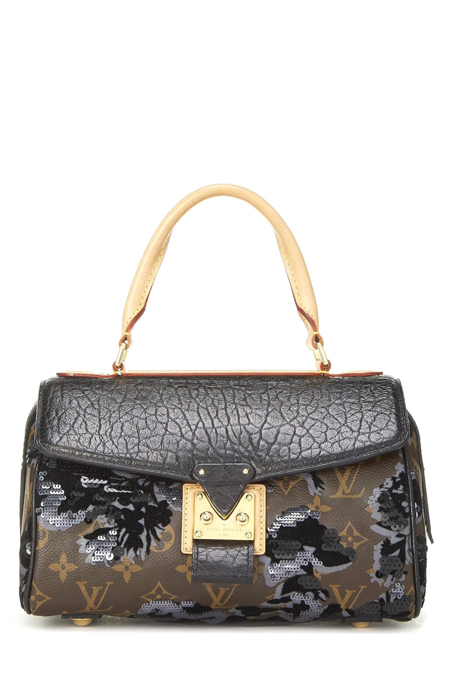 Louis Vuitton,  Monogram Canvas Fleur De Jais Carro l Bag, Brown