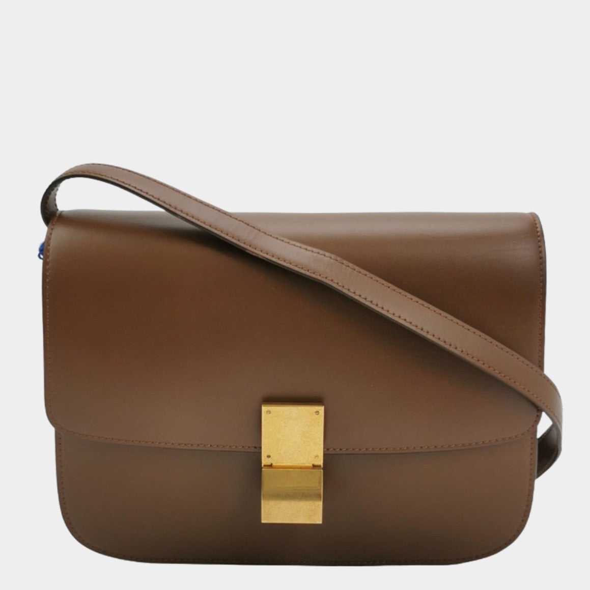 Classic Box Caramel Crossbody Bag Leather Brown