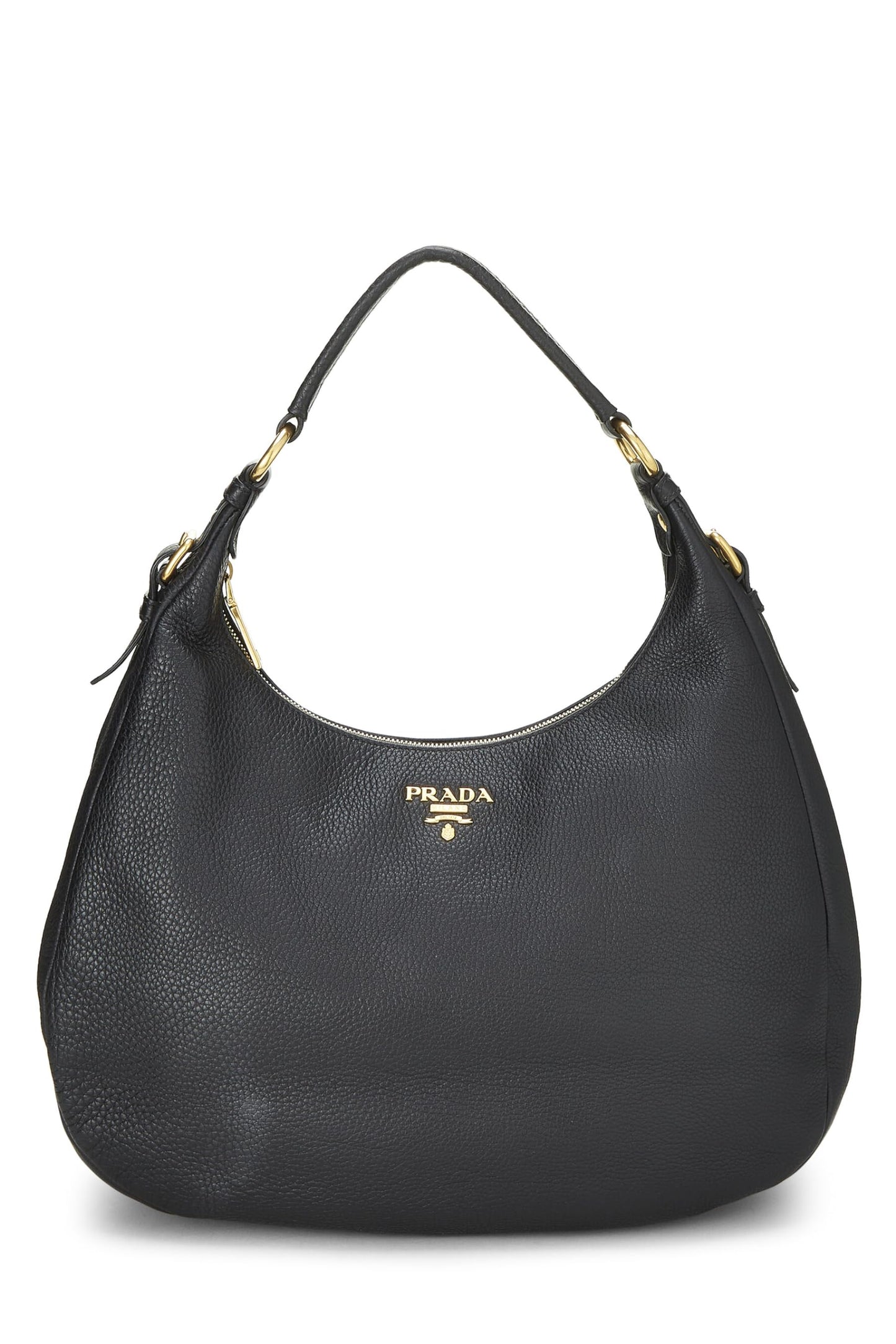 Prada Daino Hobo Vitello Black Medium Shoulder Bag