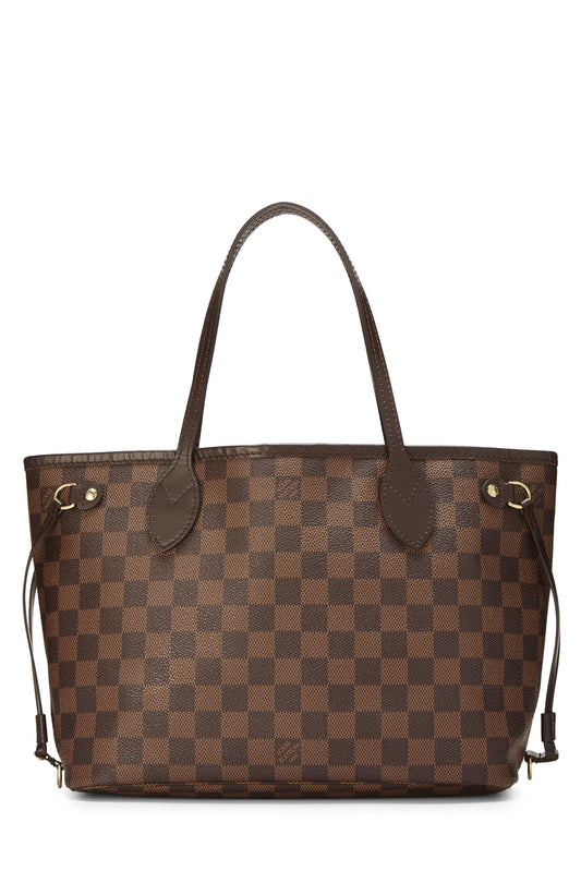 Louis Vuitton,  Damier Ebene Neverfull PM, Brown