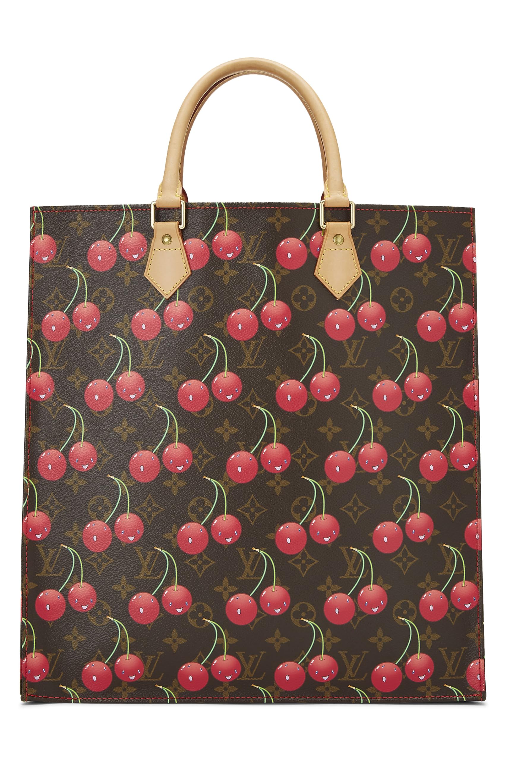 Louis Vuitton,  Takashi Murakami x Louis Vuitton Monogram Cerises Sac Plat, Brown