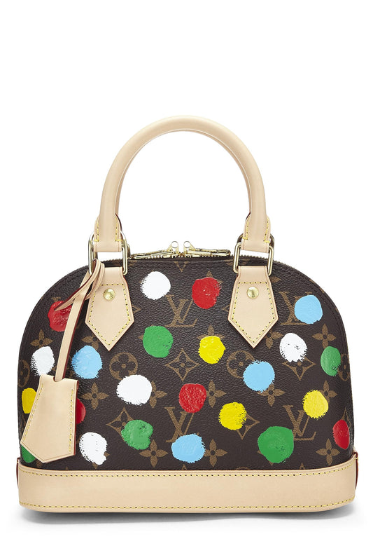 Louis Vuitton,  Yayoi Kusama x Louis Vuitton Monogram Canvas 3D Dots Alma BB, Brown