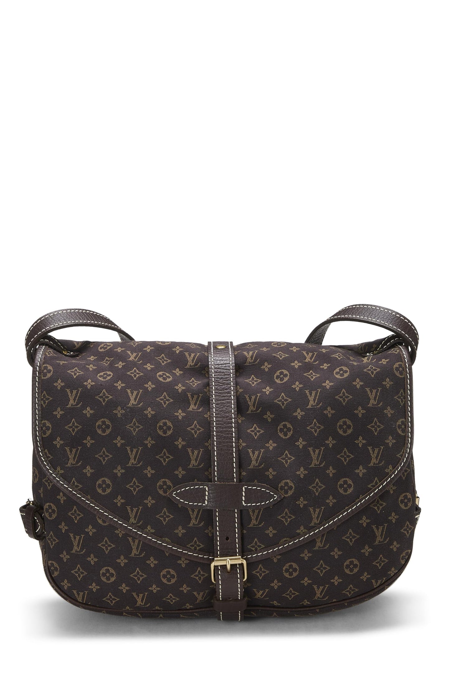 Louis Vuitton,  Monogram Mini Lin Saumur 30, Brown