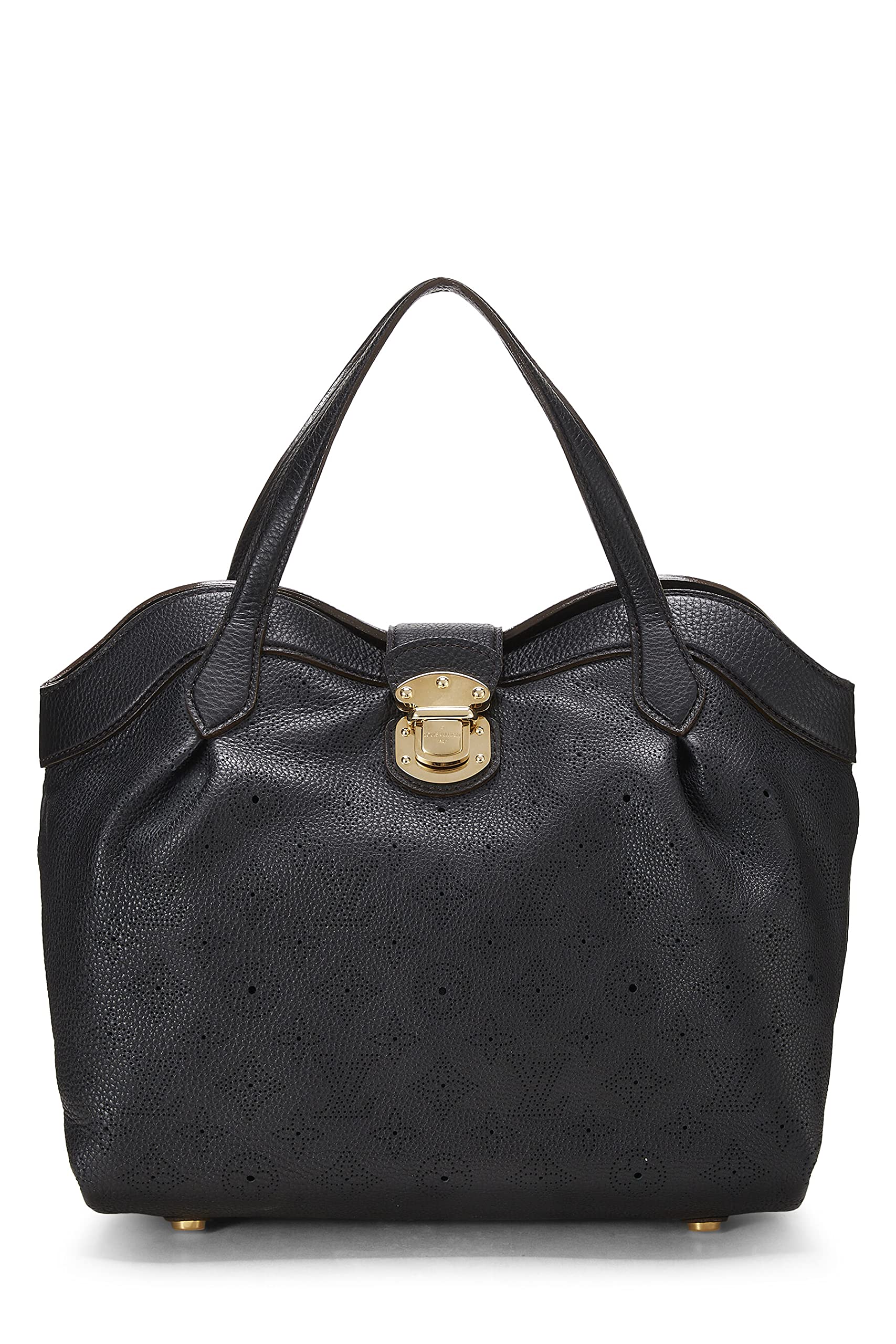 Louis Vuitton,  Black Monogram Mahina Cirrus PM, Black