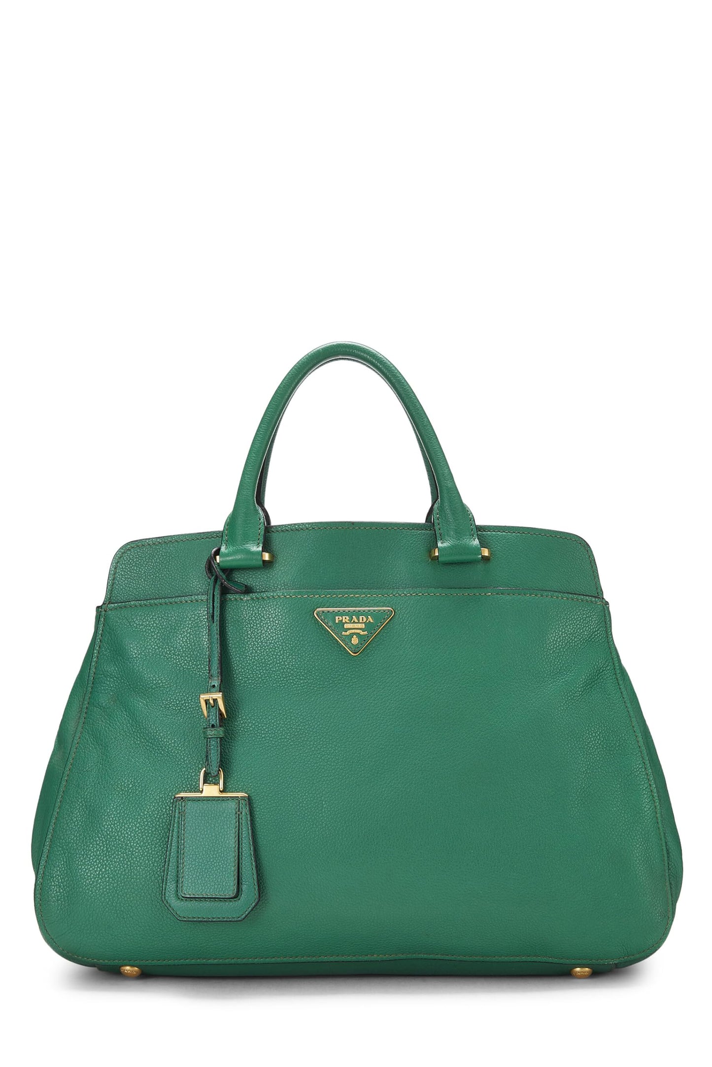 Prada Daino Convertible Handbag Vitello Green Travel Bag