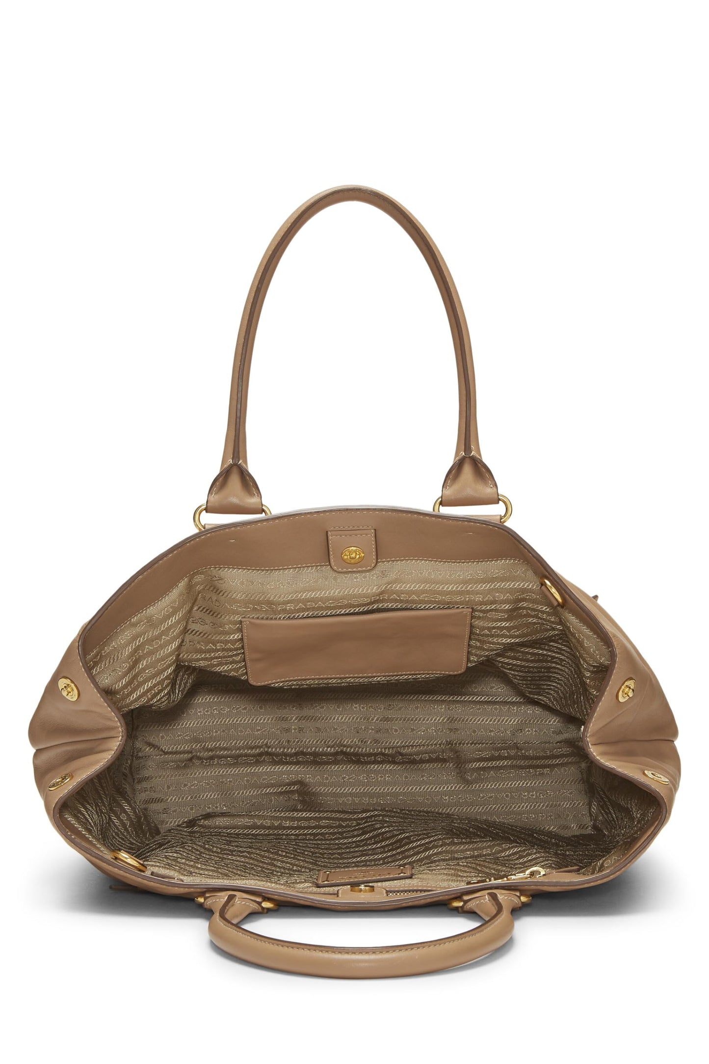Prada Soft Calfskin Tote Brown Tote Bag
