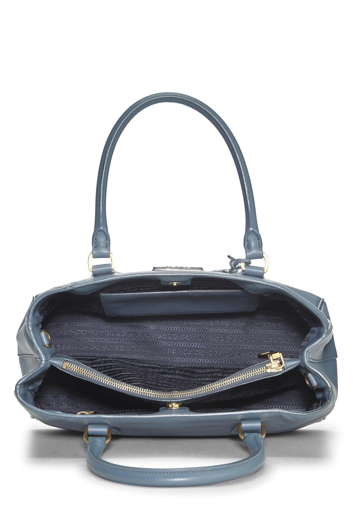 Prada Executive Tote Saffiano Blue Medium Tote Bag Tote Medium Blue