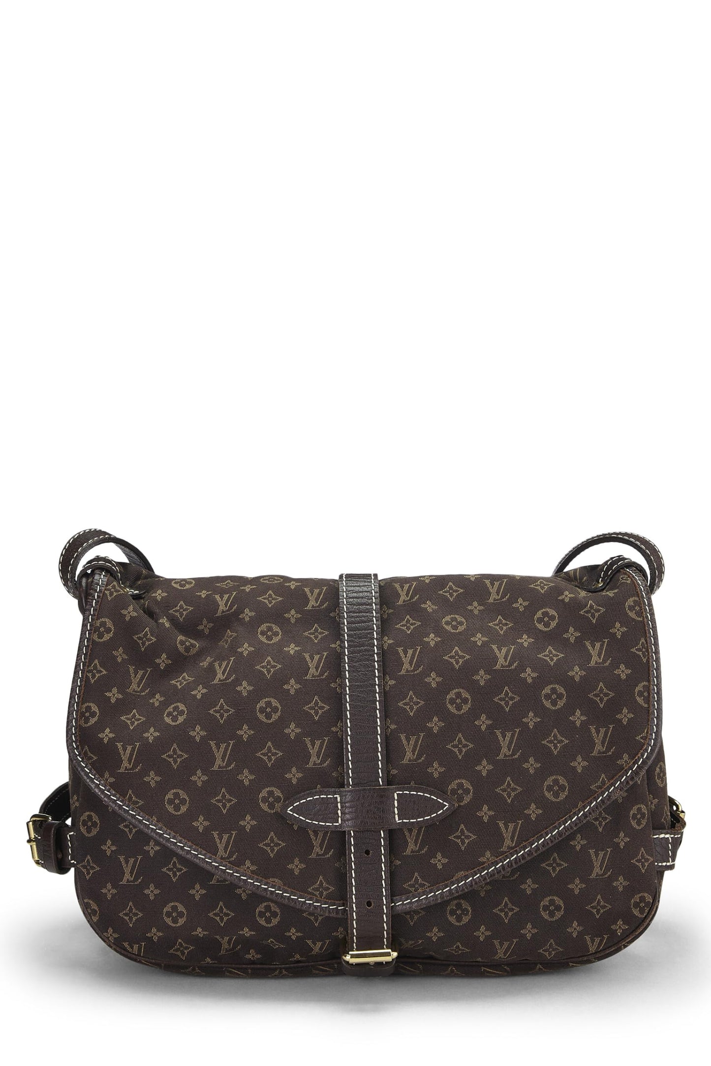 Louis Vuitton,  Brown Monogram Mini Lin Saumur 30, Brown