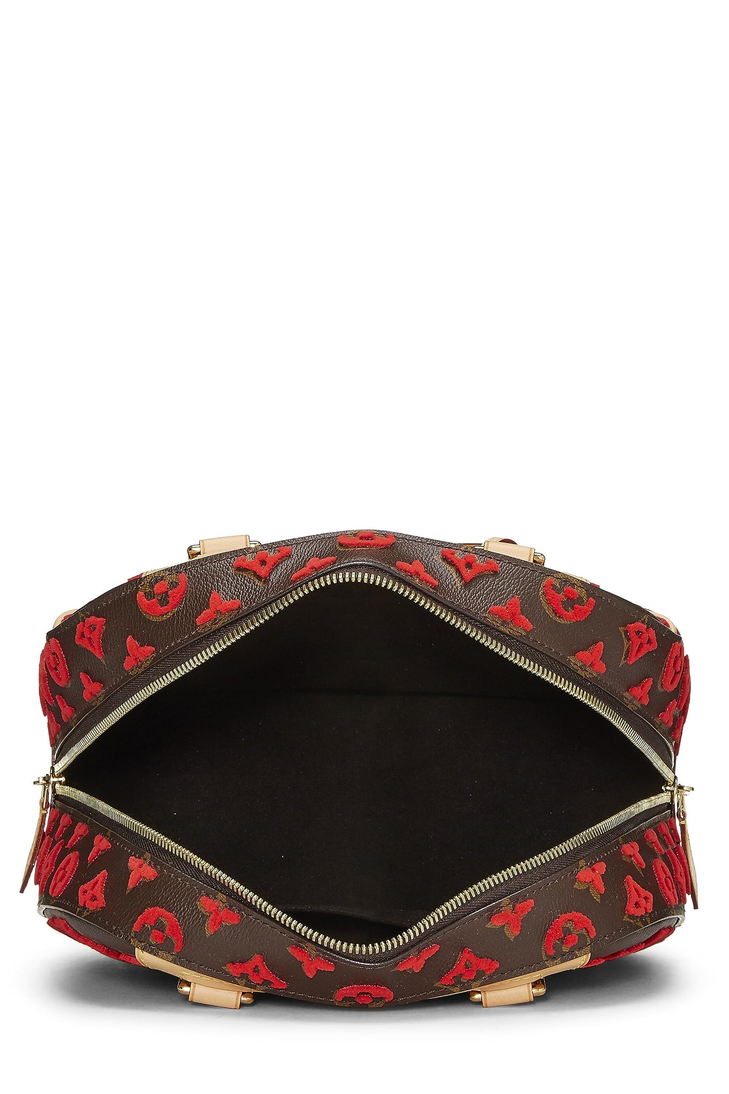 Louis Vuitton,  Red Monogram Tuffetage Deauville Cube, Red