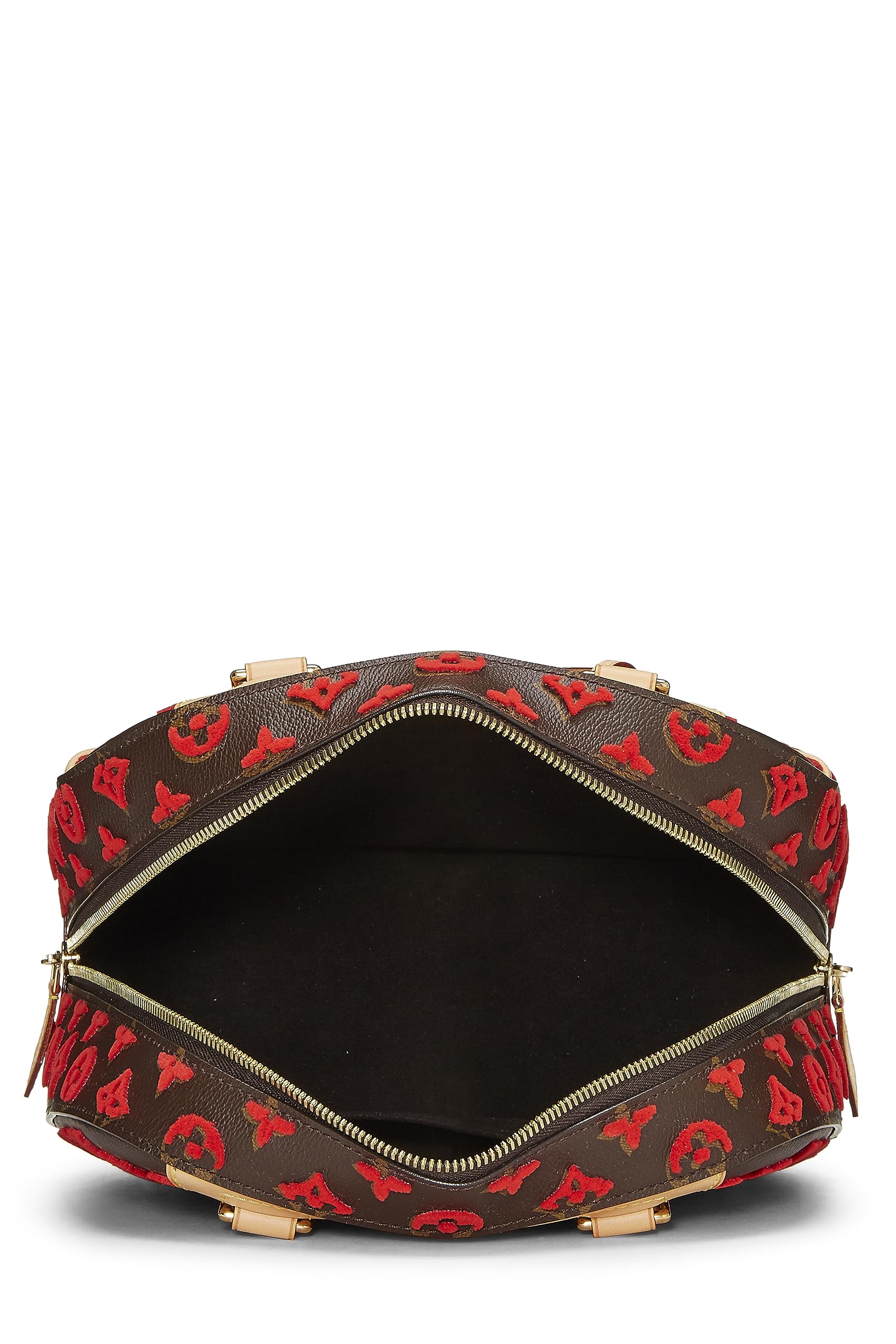 Louis Vuitton,  Red Monogram Tuffetage Deauville Cube, Red