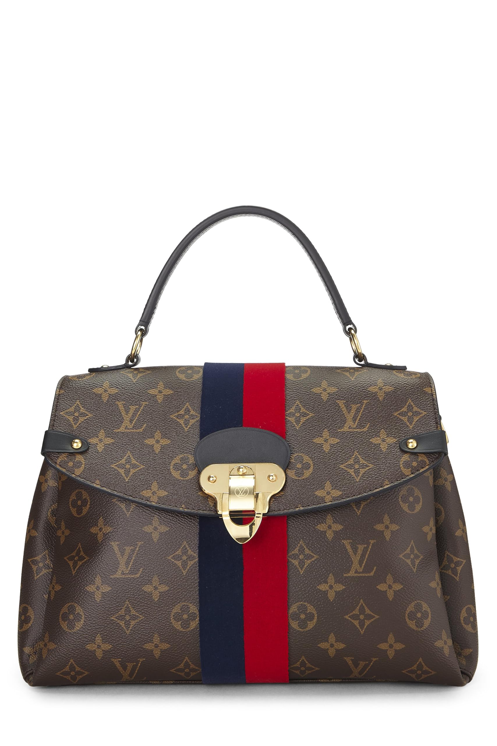 Louis Vuitton,  Monogram Canvas Striped Georges MM, Red