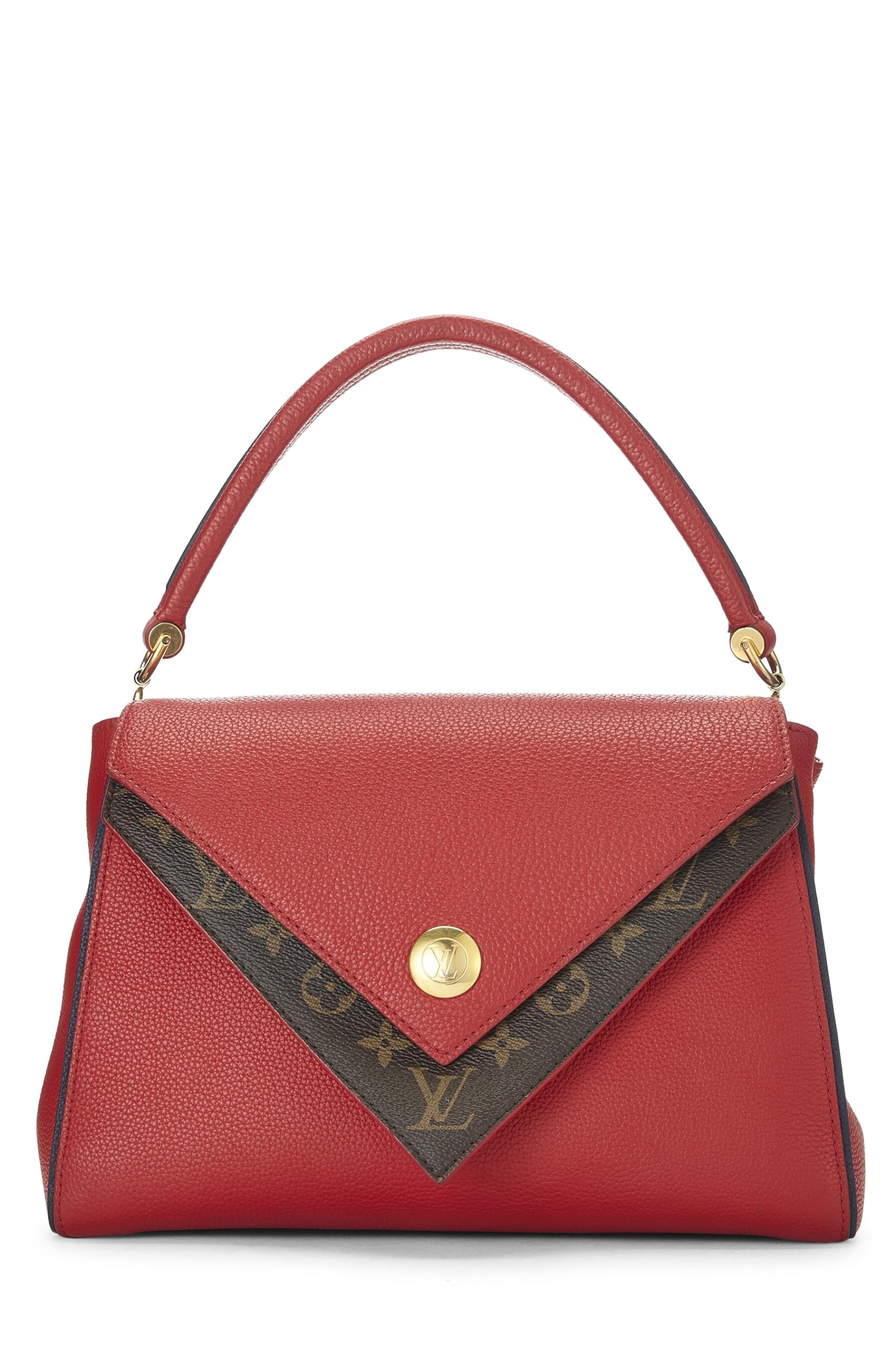 Louis Vuitton,  Red Monogram Leather Double V Bag, Red