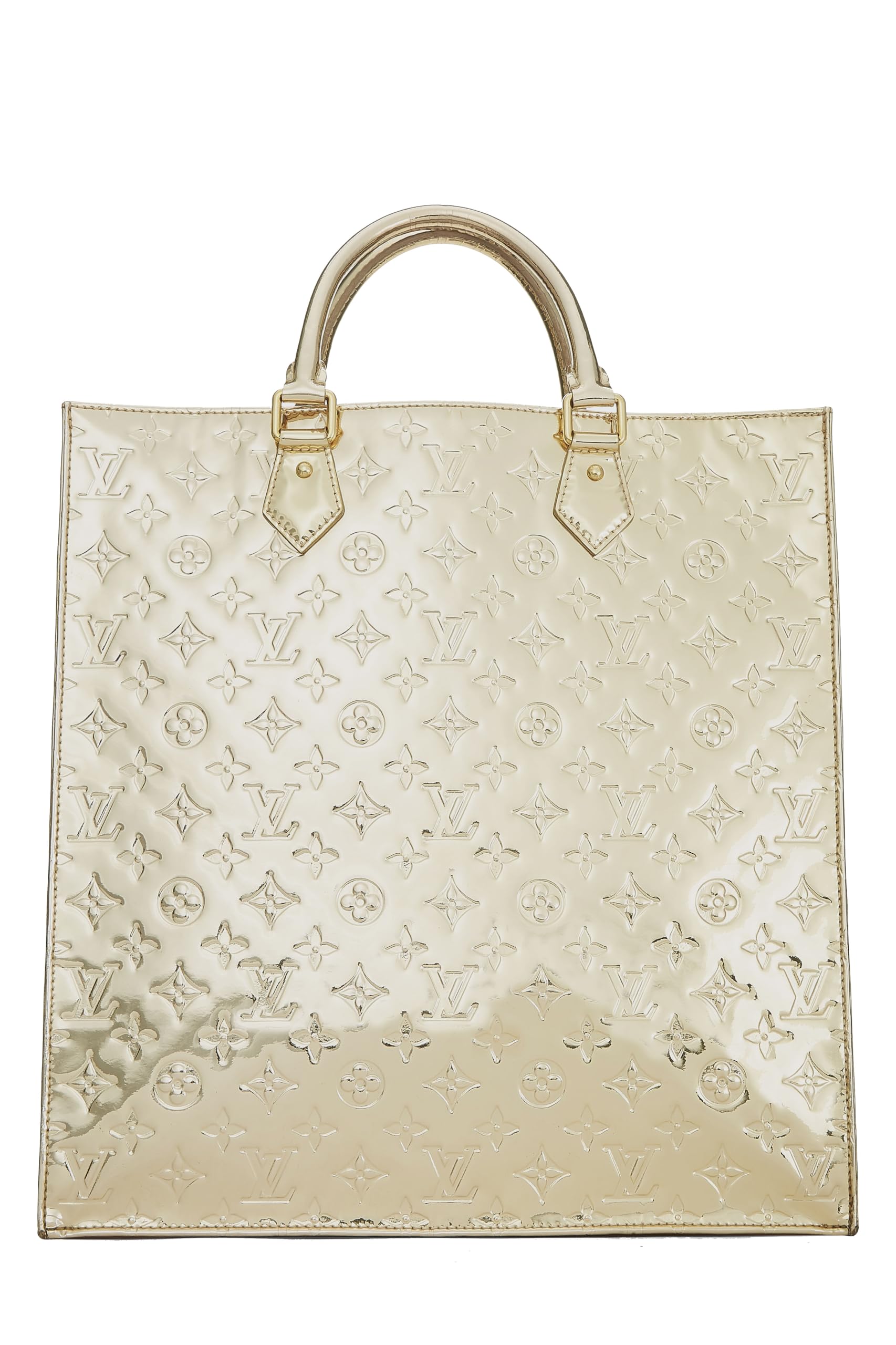 Louis Vuitton,  Gold Monogram Miroir Sac Plat, Gold