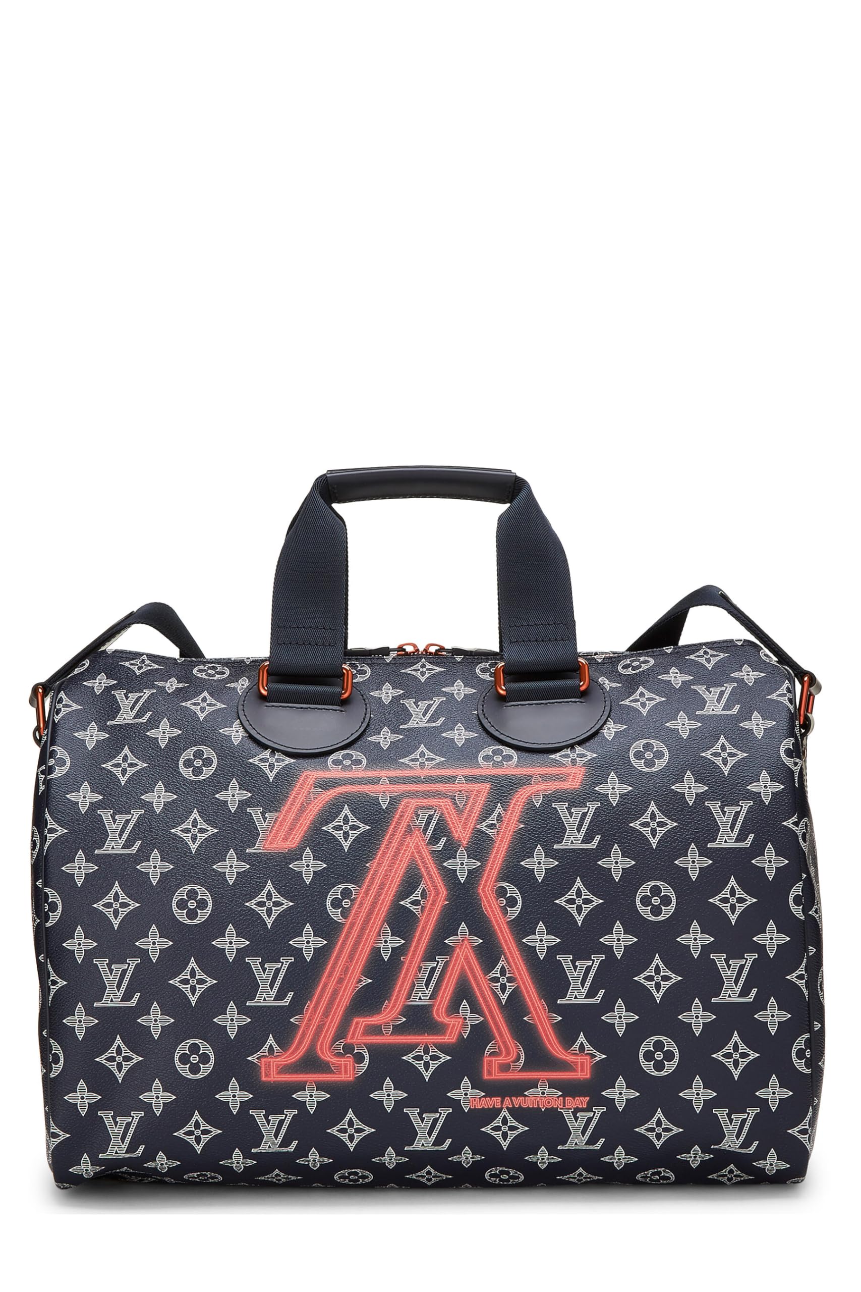 Louis Vuitton,  Monogram Upside Down Ink Speedy Bandouliere 40, Navy