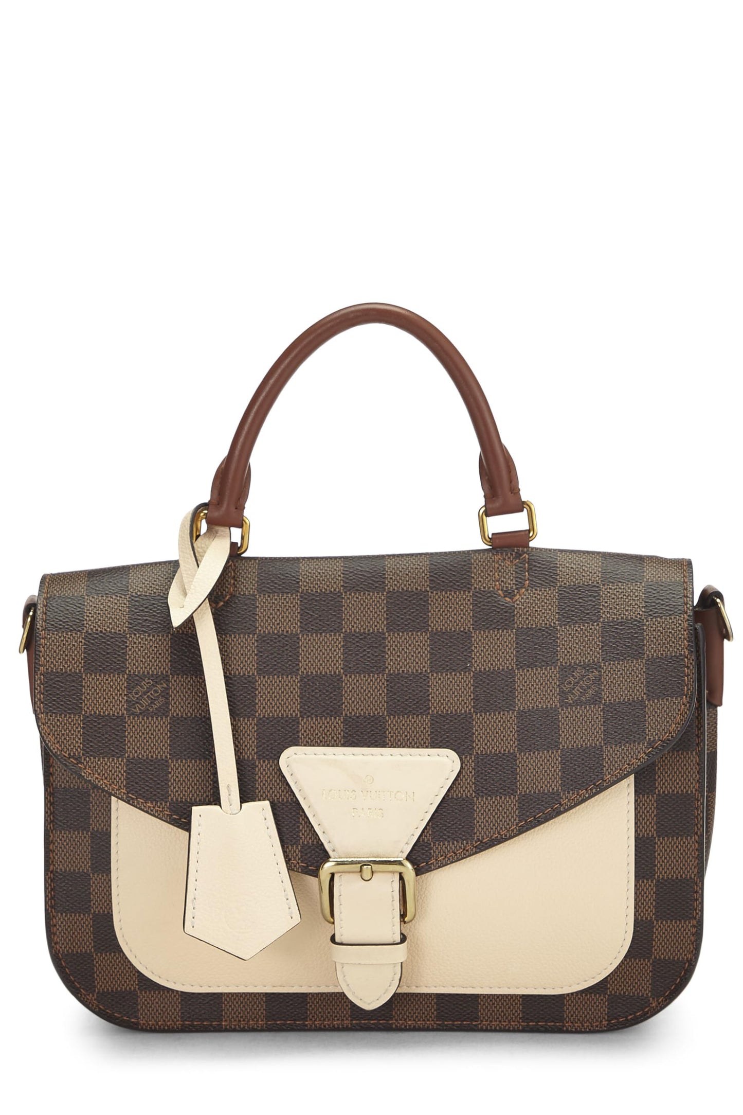 Louis Vuitton,  Cream Damier Ebene Beaumarchais, Cream