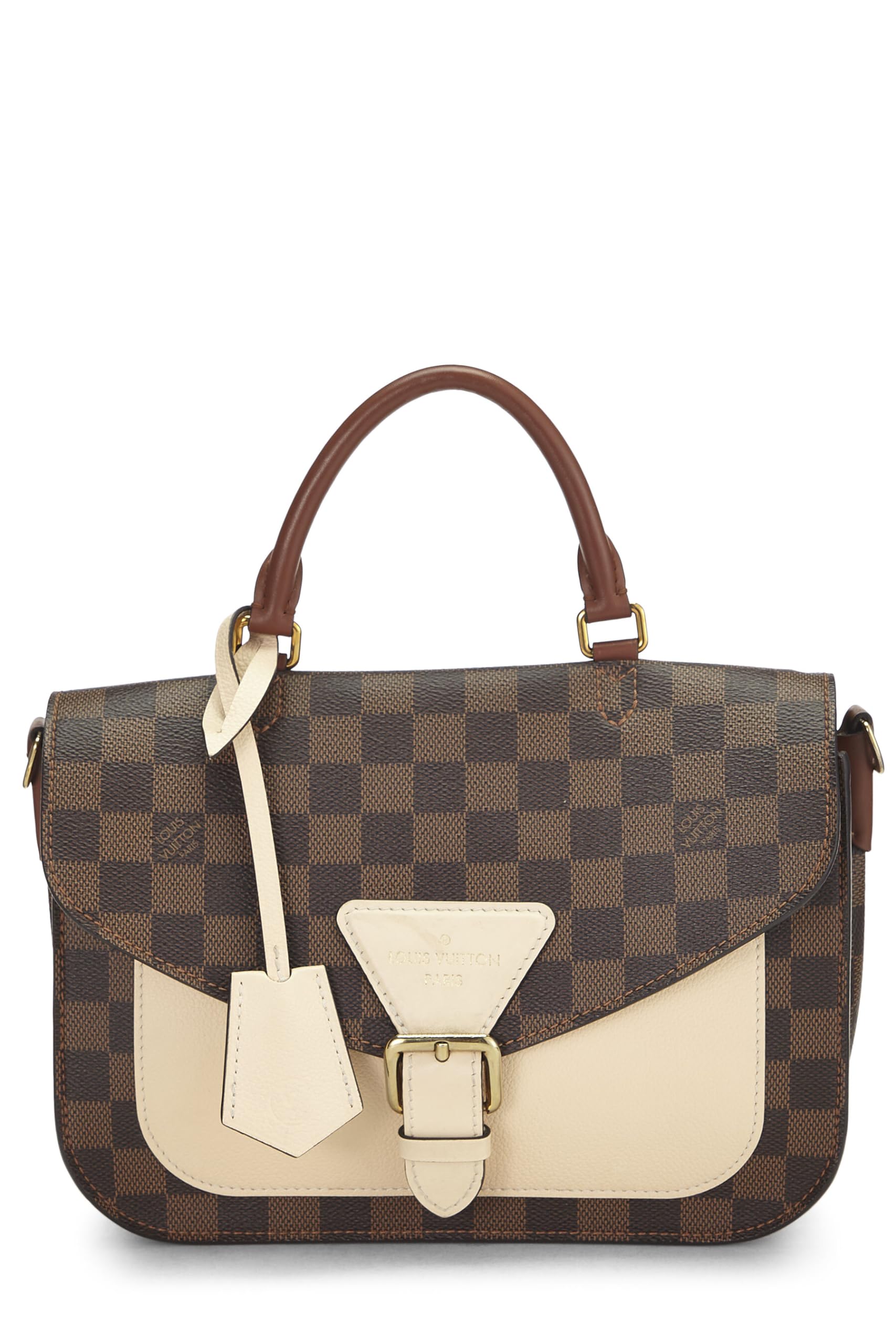 Louis Vuitton,  Cream Damier Ebene Beaumarchais, Cream