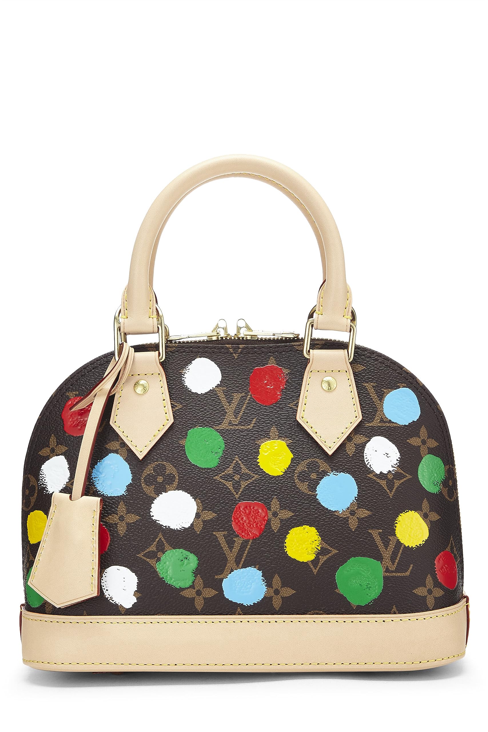 Louis Vuitton,  Yayoi Kusama x Louis Vuitton Monogram Canvas 3D Dots Alma BB, Brown