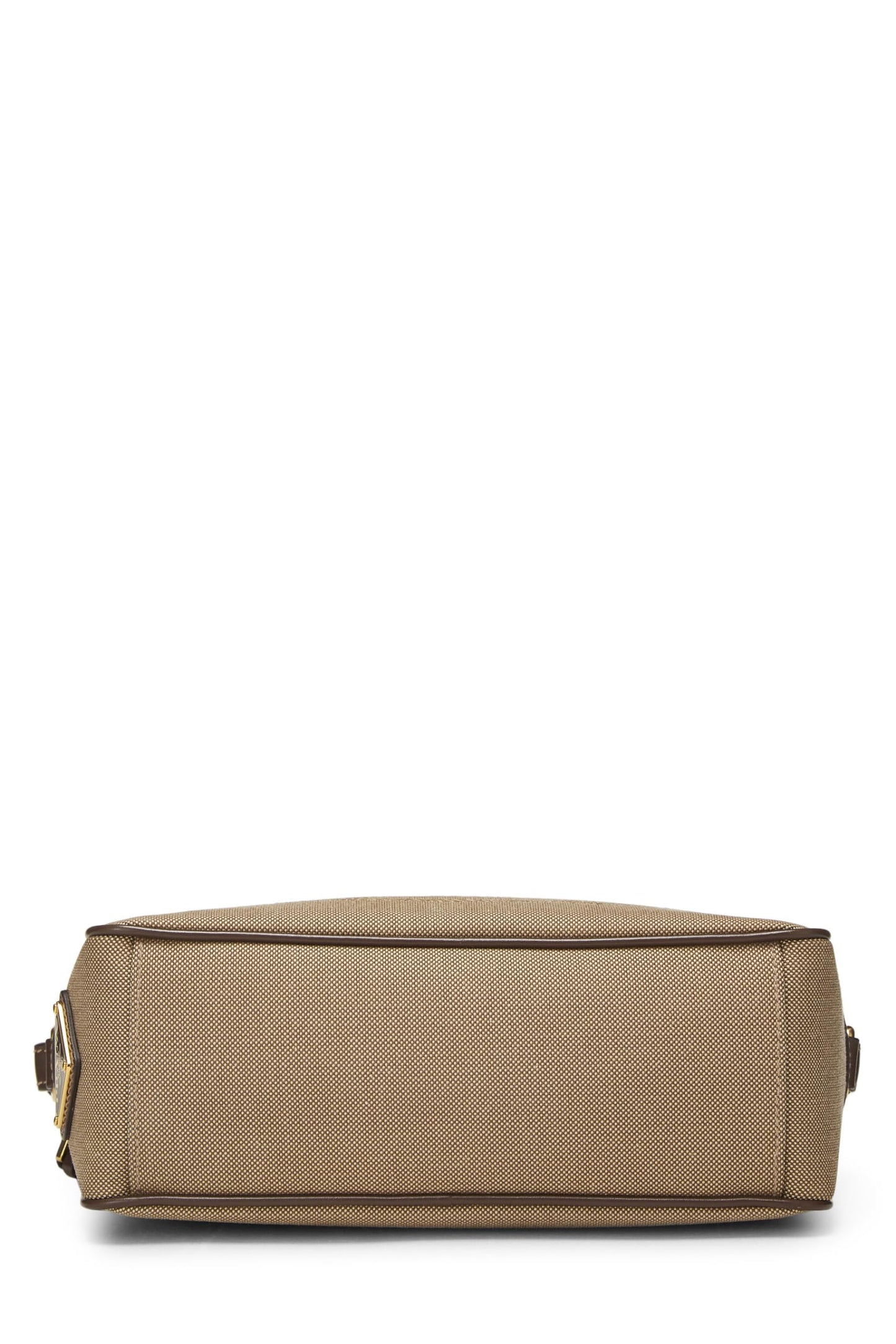 Prada Camera Bag Canvas Brown Beige Crossbody Bag