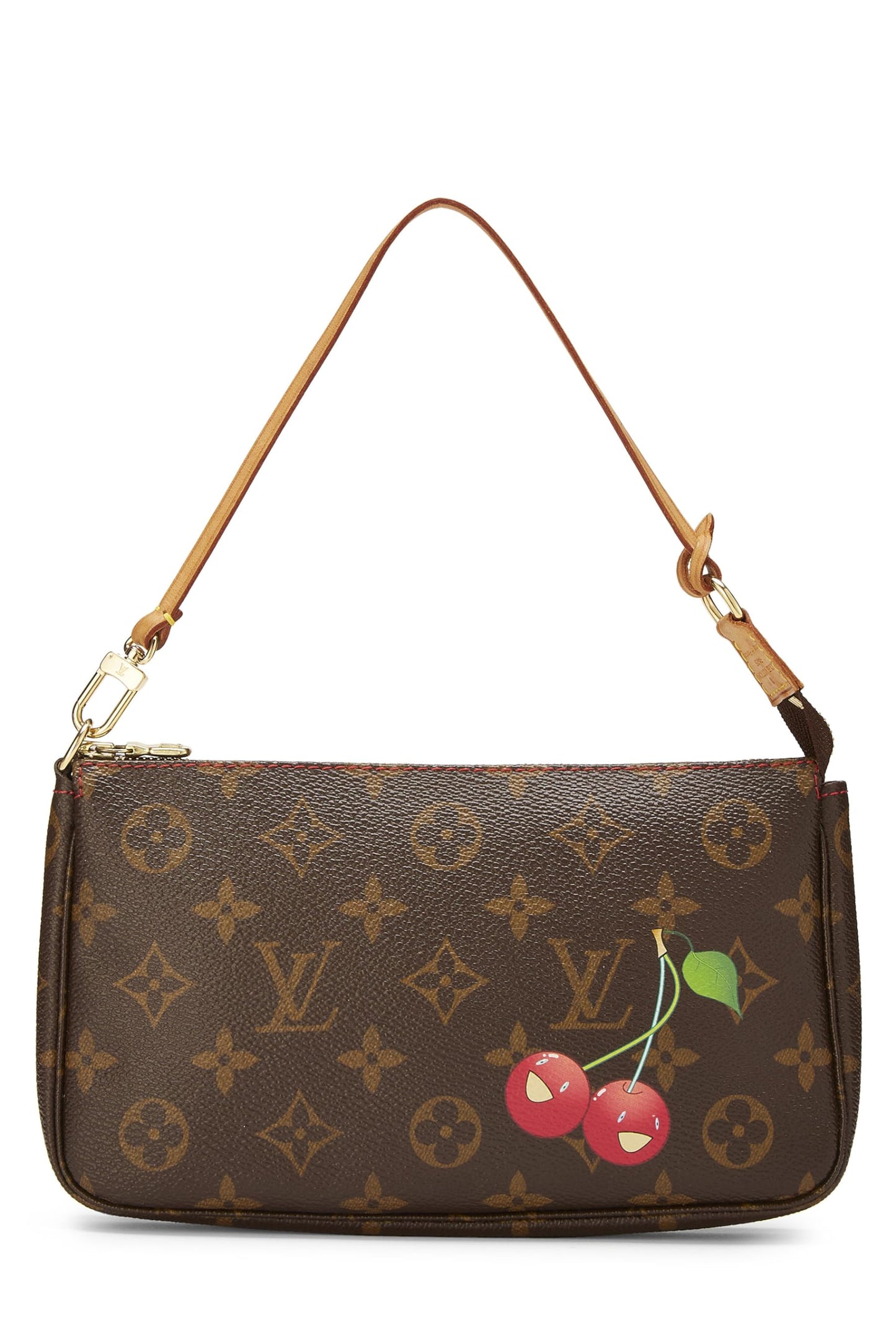 Louis Vuitton,  Takashi Murakami x Louis Vuitton Monogram Cerises Pochette Accessories, Brown