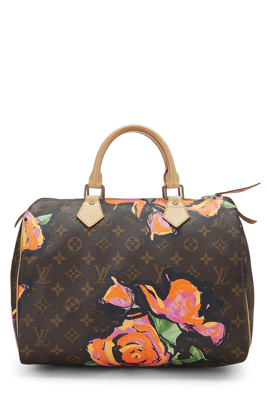Louis Vuitton,  Stephen Spro  x Monogram Roses Speedy 30, Brown