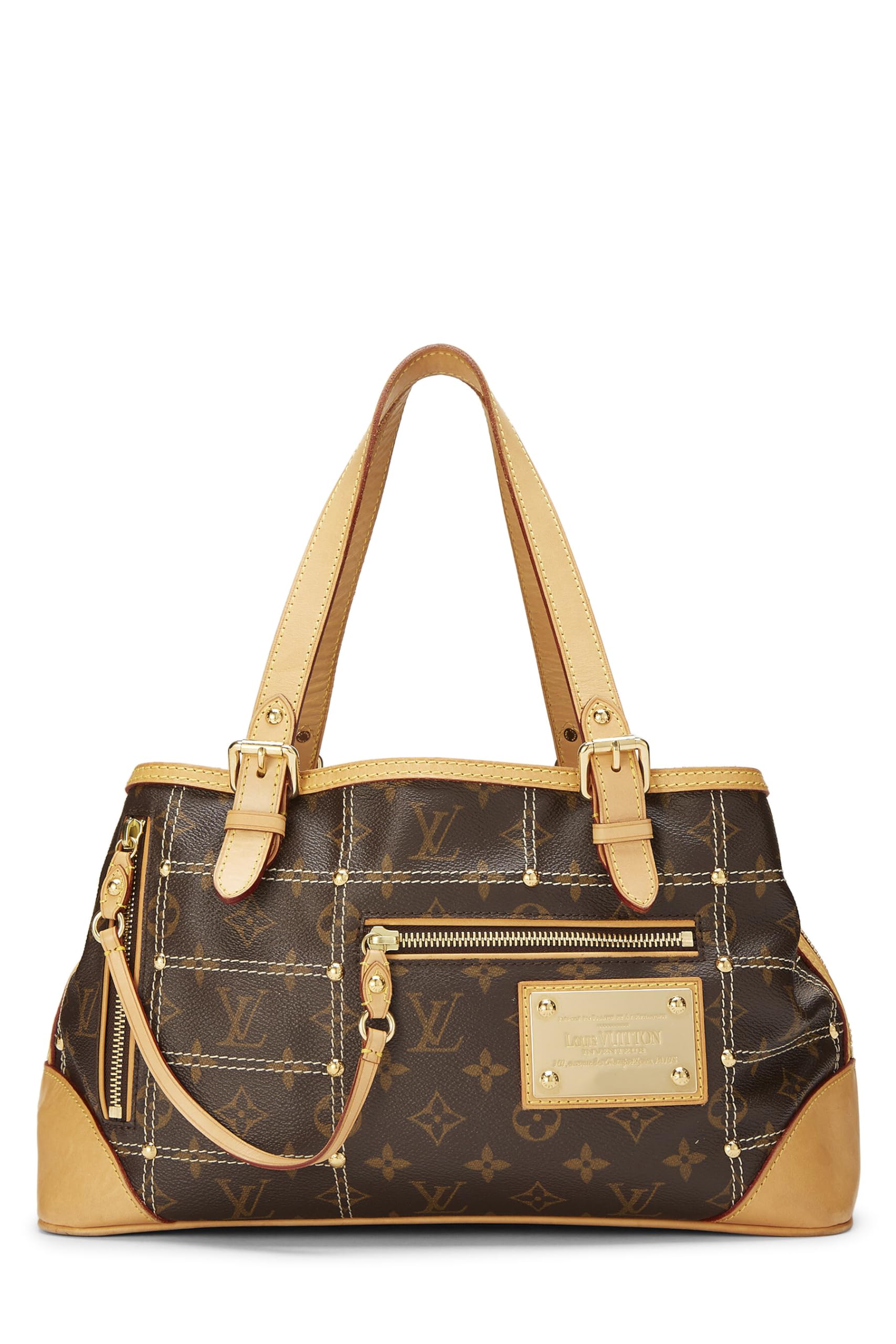 Louis Vuitton,  Monogram Canvas Riveting Shoulder Bag, Brown